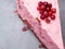 Summer yogurt cake with cranberry top view