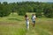 Summer - Young couple jogging in the nature