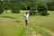 Summer - Young man with headphones jogging