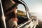 Summers here and you know what that means. a young woman enjoying a road trip along the coast.