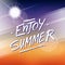 Summertime background with handwritten phrase Enjoy Summer.