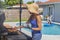 Summertime is about being outdoors at home by the pool grilling