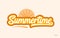 summertime orange color word text logo icon