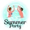 Summertime Party, Couple Dancing in Ocean, Summer