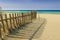 Summertime.The Regional Natural Park Dune Costiere Torre Canne: fence between sea dunes. Apulia-ITALY-