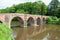 Summertime road bridge and scenery in the Herefordshire countryside.