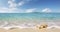 A Summery Beach Scene with a Sea in Soft Focus. Generative AI