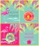 Summery fashion prints variation wit Aloha Hawaii lettering, palm leaves, sun, seagull, hibiscus and pink flamingo. Flat design