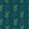 Summery seamless pattern background with pineapple and sun motifs.