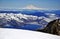 Summit crater on Mount Saint Helens volcano in the Cascade Mountains, Washington State