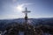 Summit cross of Auerspitze mountain in Bavaria, Germany