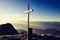 Summit cross on Hochkoenig mountain - Berchtesgaden Alps, Austria