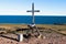 The summit cross on the island of Helgoland, which marked the highest point of  administrative district of Pinneberg