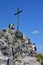 Summit cross on the Nockstein near the city of Salzburg, Austria, Europe