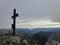 Summit cross at Sonneck mountain, Wilder Kaiser, Tyrol, Austria