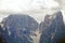 Summit in the Dolomiltes landscape a mountain range in northeastern Italy