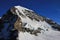 Summit of the Eiger, famous mountain in Switzerland.