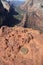 Summit geological survey marker shows the elevation of the highest point in Zion National Park. This is on the observation point