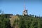 Summit of Lysa hora mountain in Beskydy mountains