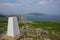 Summit marker on the little orme, Llandudno. North Wales hiking