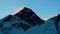 Summit of Mount Everest just before sunrise