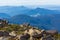 Summit of Mount Wellington overlooking foothills around Hobart