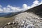 Summit of mount whistler with snow patches