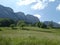 Summit rock panorama landscape of the mountains in south tyrol italy europe