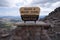 Summit sign of Mount Evans, a 14er mountain in the Arapaho and Roosevelt National Forest