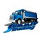 Summit trucking colorfull illustration vector