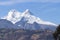 Summits of the snowy Huandoy (6 395 masl) located in Caraz, Ancash - Peru