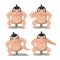 Sumo Japan Culture Cartoon Character Vector