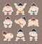 Sumo player stickers