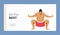 Sumo Sport Landing Page Template. Sumo Wrestler Man Presenting Traditional Japanese Martial Arts, Japan Sportsman