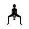 Sumo squat exercise workout silhouette