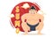 Sumo Wrestler Illustration with Fighting Japanese Traditional Martial Art and Sport Activity in Flat Cartoon Hand Drawn