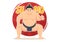 Sumo Wrestler Illustration with Fighting Japanese Traditional Martial Art and Sport Activity in Flat Cartoon Hand Drawn