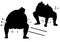 Sumo wrestler silhouette icon vector illustration