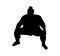 Sumo wrestler standing silhouette