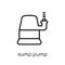 sump pump icon. Trendy modern flat linear vector sump pump icon