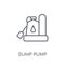 Sump Pump linear icon. Modern outline Sump Pump logo concept on