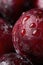 A sumptuous close-up of a cranberry glistens with water droplets