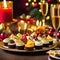 Sumptuous decadent christmas party canapes desserts and landscape format DPS