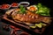 Sumptuous Grilled Fish Served with Vegetables