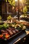 Sumptuous Outdoor Feast: Grilled Delights on a Vibrant Patio