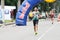 SUMY, UKRAINE - June 6, 2021: Winner of 20km race walk men championship Nazar Kovalenko