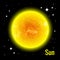 The Sun 3d vector illustration. High quality isometric solar system planets.