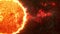 Sun 4k, Sun Solar Atmosphere isolated on Green background, Close-up of sun against green screen, 4K 3D Sun rotating loop on green