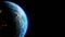 Sun Above Planet Earth View From Space Earth orbit 4k Loop Animation.