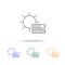 Sun, battery loading icons. Element of ecology for mobile concept and web apps. Thin line icon for website design and development